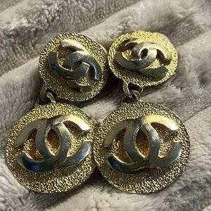Wearable Clip Gold Time Earrings, No signature No returns Sold As Is